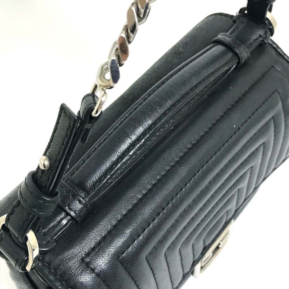 FENDI Black Leather Pochette Shoulder Bag - Picture 10 of 16